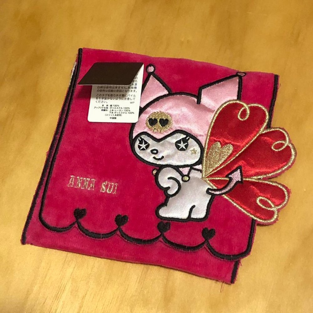 ANNA SUI X KUROMI TOWEL HANKERCHIEF/POUCH